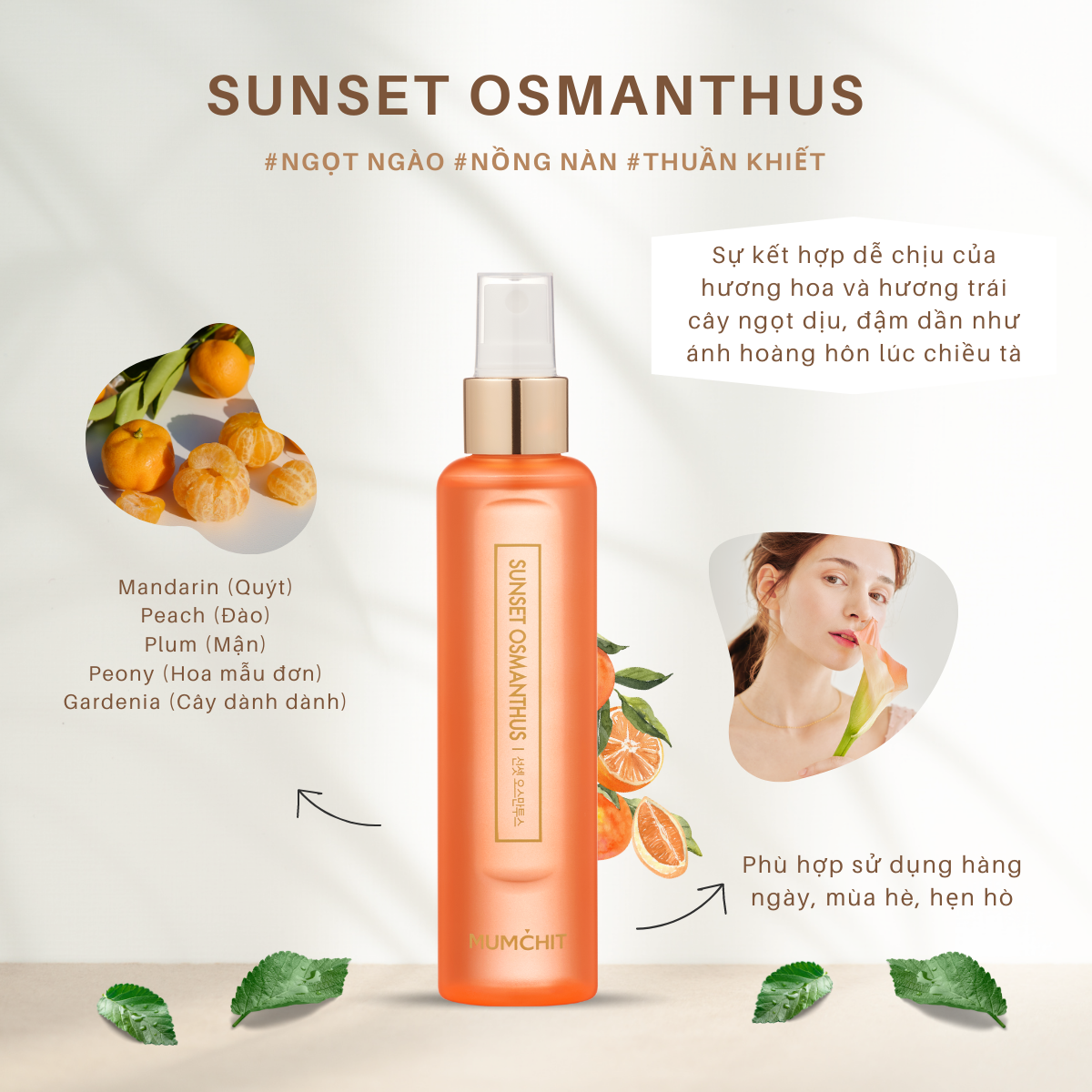 Xịt thơm tóc và cơ thể - Sunset Osmanthus